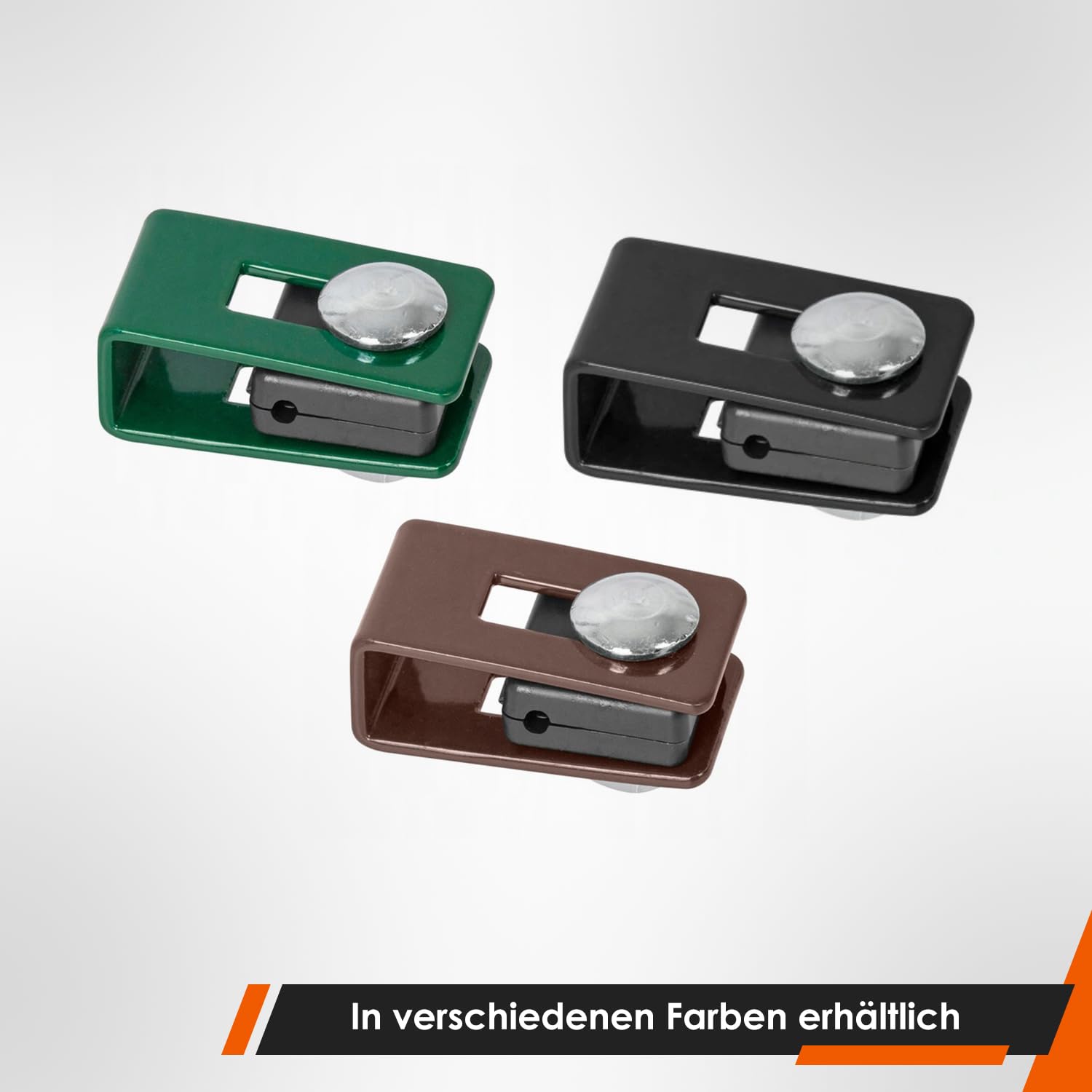 Doppelstabmattenzaun Befestigung - 5x2 cm - U-Halter U-Bügel - Graphit 50 Stück
