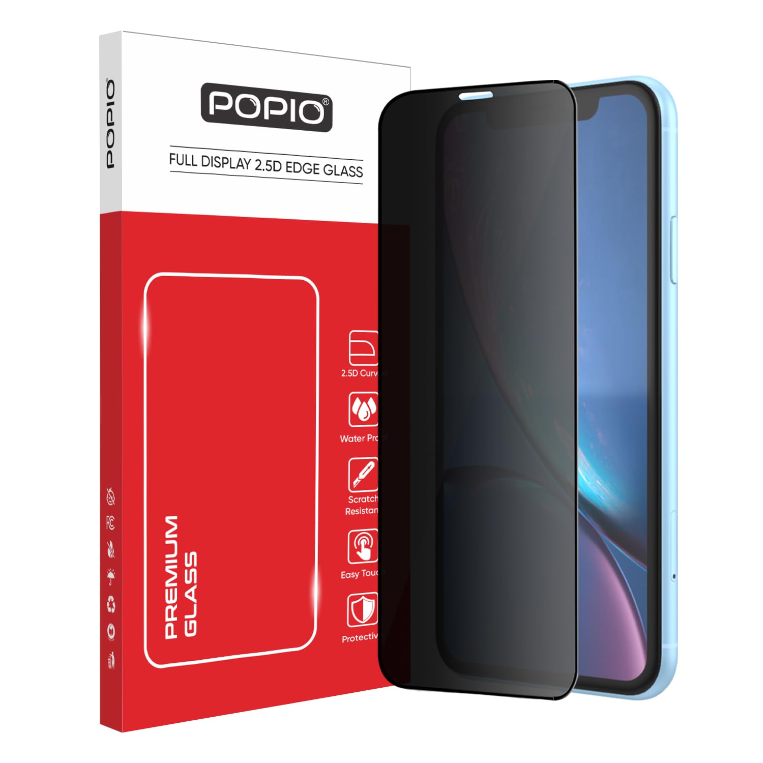POPIO Military-Grade Privacy Screen Protector for iPhone 13/13 Pro / 14 / 16E / 17E – 9H Tempered Glass, Anti-Spy Protection, Scratch-Resistant, HD Clarity (1 Pack) — Amazon image 14