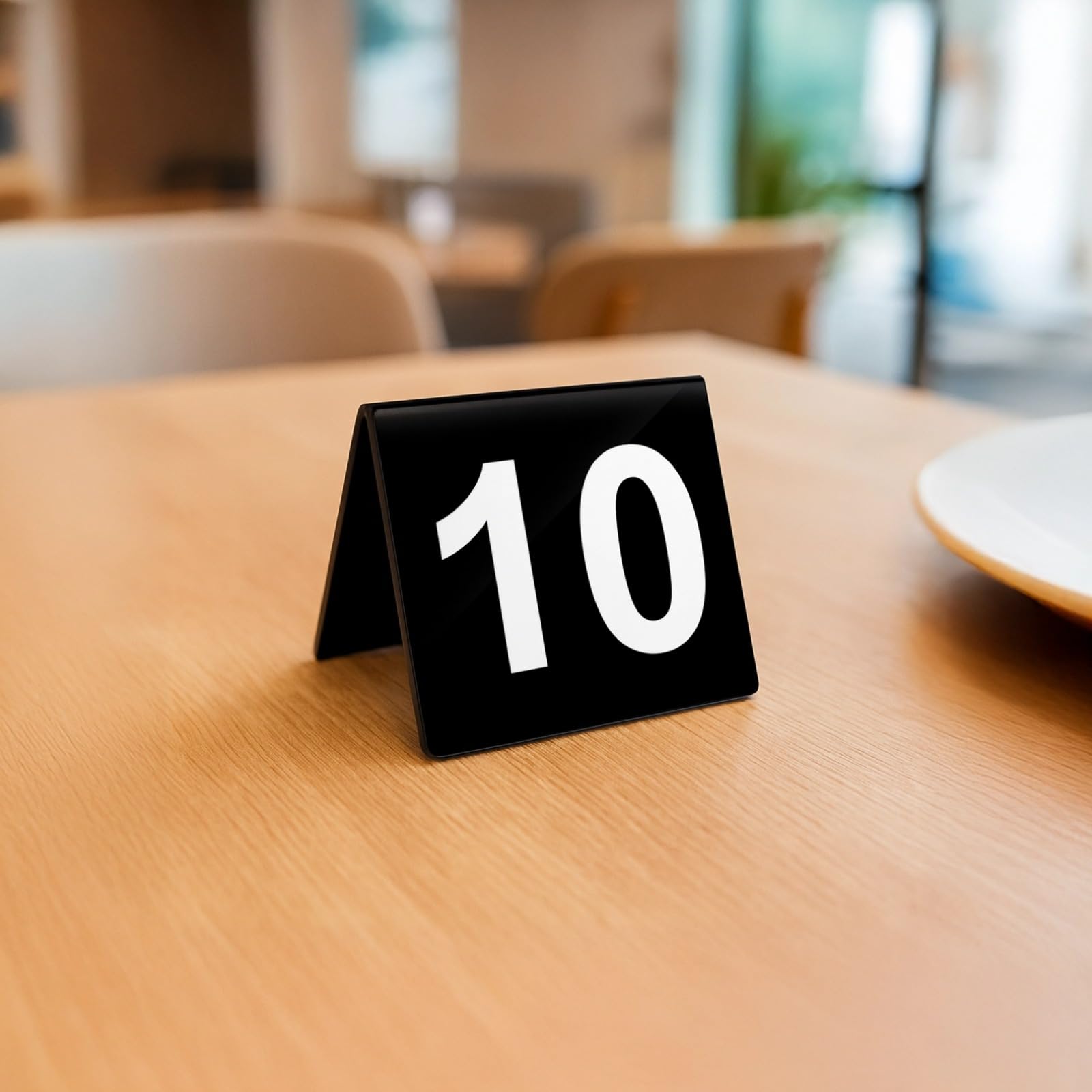 25 szt. akrylowych numerów stołowych 1-25, dwustronne numerowane namioty stołowe, czarno-białe numery na stół restauracyjny, 6,7 x 2,5 x 1,8 cala / 17 x 6,3 x 4,5 cm, na wesela, imprezy, imprezy
