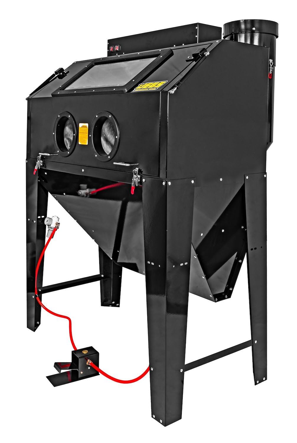 JEGS Heavy Duty Sandblast Cabinet 110 Gallon Cap W/Large Brass Valve and LED
