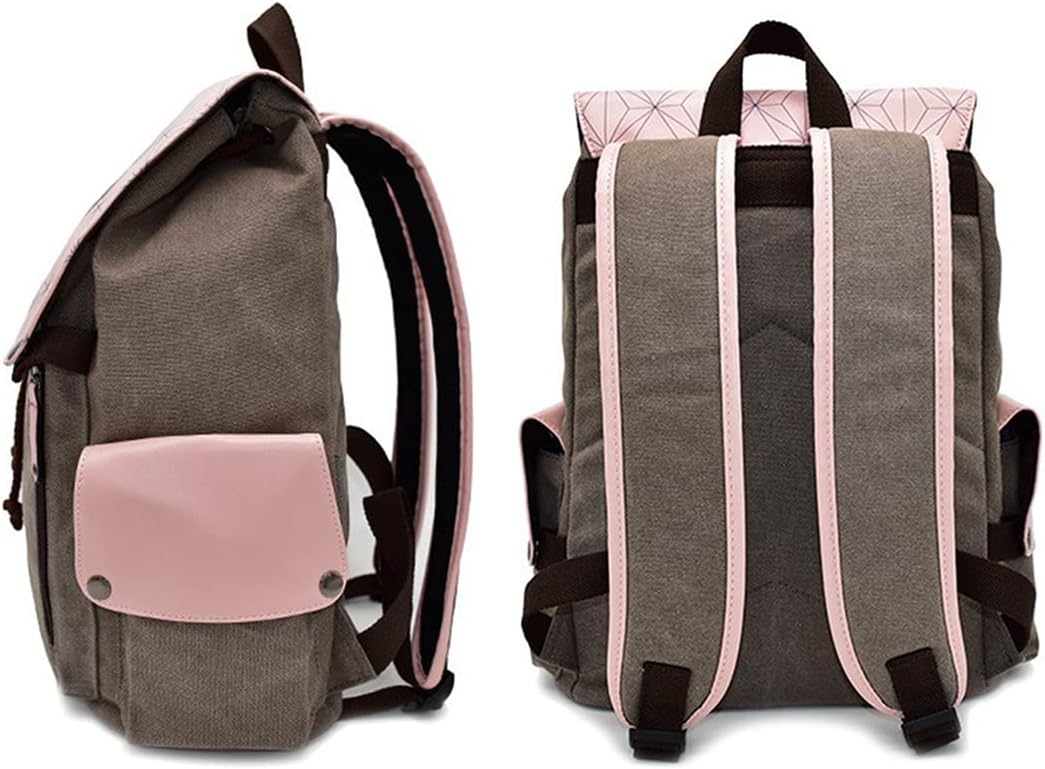 Lukvuzo Japanese Anime Backpacks Canvas Shoulders bag 3D Print Daypack Backpack Laptops Back Pack for Anime Fans