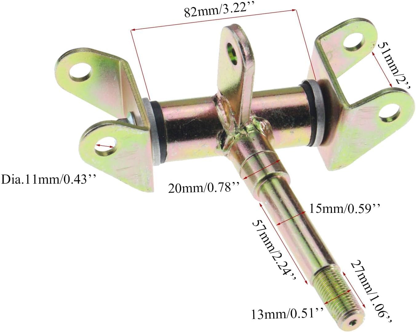 PRO BAT Universal ATV Go kart Left Right Steering Knuckles Kart Front Steering Strut Knuckle Spindle For Chinese ATV 49cc 50cc 70cc 90cc 110cc Buggy UTV Quad Bike Parts, 2pcs