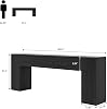 Mesa de entrada Epecoya negra para sala, mesa consola de 86 pulgadas | Mesa larga para sofá detrás del sillón, mesas de entrada de mediados de siglo para recibidor, apartamento, pasillo, negro 3