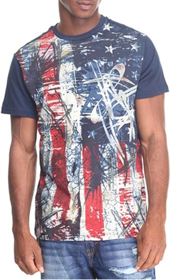 Akademiks Mens Arrow Front Americana T-Shirt