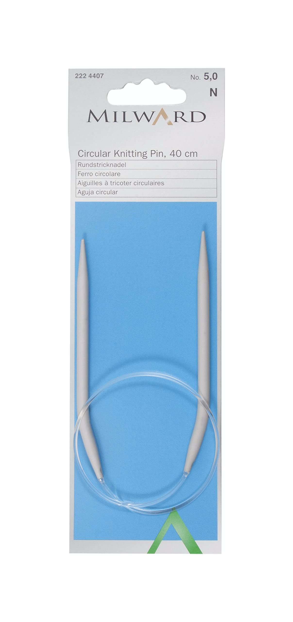 Fixed Circular Knitting Needles, 40cm, 5.0mm