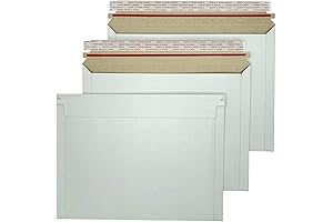 Essential 30-Pack 12.5x9.45 White Rigid Mailers for Safe Shipping of Photos, Invitations, and Documents