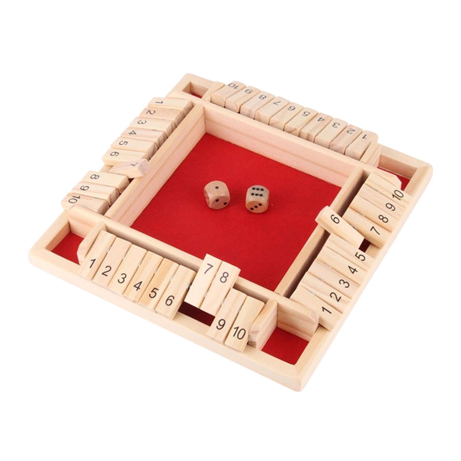 Shut The Box Dice Game Props Strategy Game for Family Parties Bar Classroom