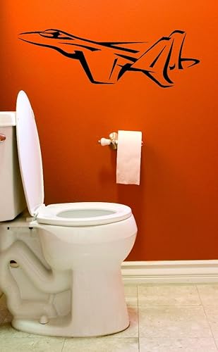 Design with Vinyl RAD 562 3 Fighting Army War Plane Silhouette Vinilo Vinilo Decorativo, Negro, 20 x 30 pulgadas