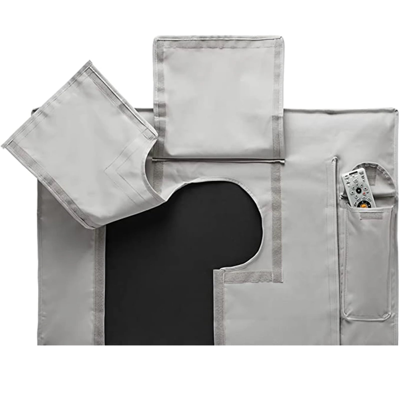 Funda TV Exterior Cubierta de TV for exteriores, cubierta a prueba polvo, Protector pantalla impermeable for jardín y Patio(Beige,FOR 22-24inch TV)