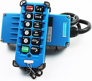 Maisize F21-E2B-8 Controlador remoto industrial switches 10 canais chaves botão botão guindaste guindaste caminhão rádio sistema de controle remoto (Color : UHF 868Mhz, Size : DC 12V)