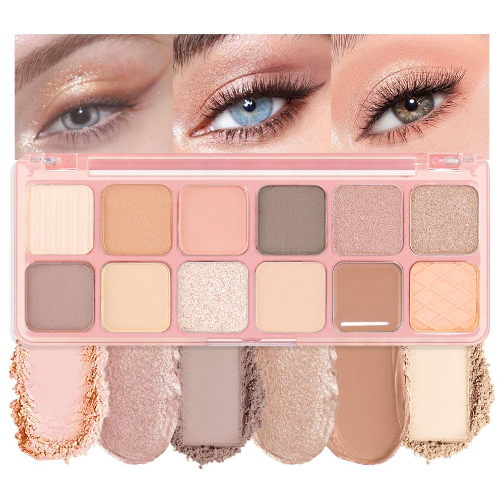 Amazon.com : AMY'S DIARY 12Color Light Pink Purple Eyeshadow