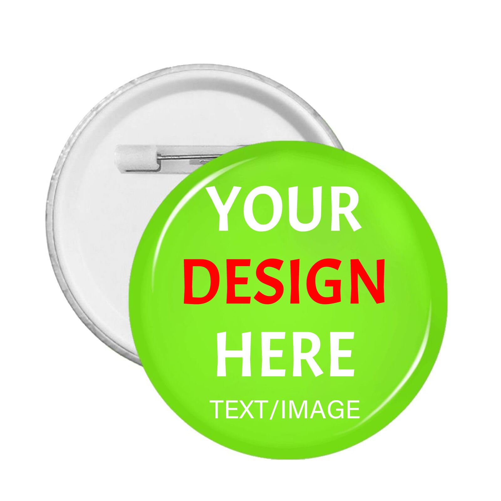 Custom Pins With Your Picture Text Logo Name Photo, Personalized Pins Buttons Custom Gift