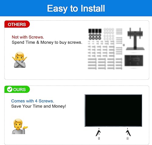 Miniatura 4 de (versión mejorada) Patas base de soporte de TV para TCL Smart Tv-TCL Roku TV 32 pulgadas, 40 pulgadas, 43 pulgadas, 48 pulgadas, 49 pulgadas, 50