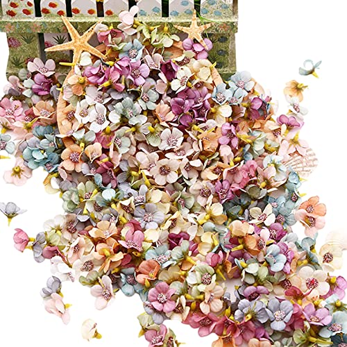 IFUDE Mini Seidenblumen, 100 Stücke Bunt Seidenblumen, 11 Farben Künstliche Blumen Mini Künstliche Kunstblumen Künstliche Blumen für Hochzeit / Feste / Partei Haus / DIY / Basteln Cover