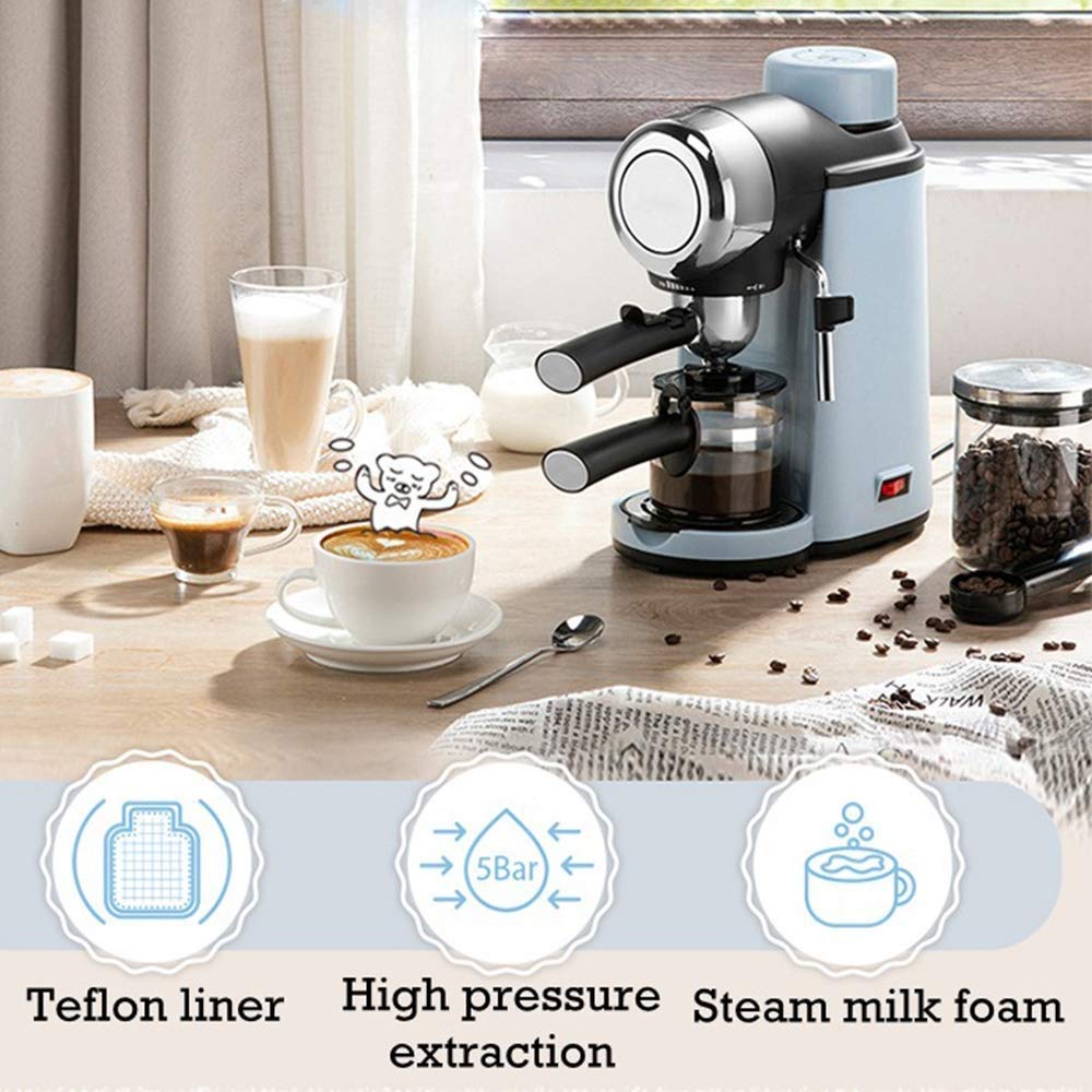 SOVORM Cafetera- Con espumador de leche, Cafetera espresso, Cafetera con vaporizador de leche, Bomba The New
