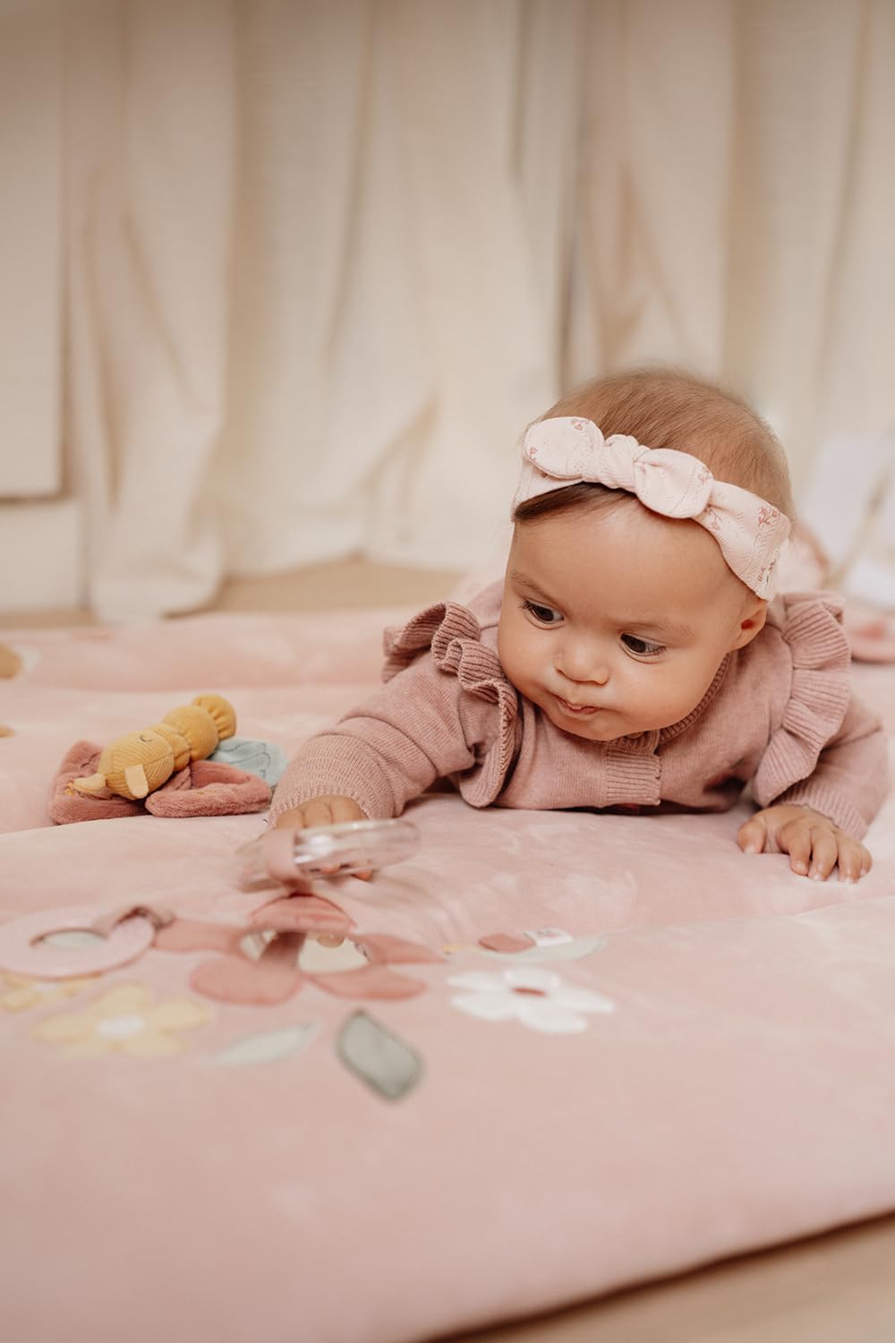 Little Dutch Krabbeldecke Spieldecke Activity Matte Baby (80x100 cm) rosa - Fairy Garden