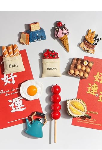 Miniatura 9 de 10 calcomanías magnéticas para refrigeradores, lindas calcomanías magnéticas de resina para refrigerador, adecuadas para refrigerador, pizarra