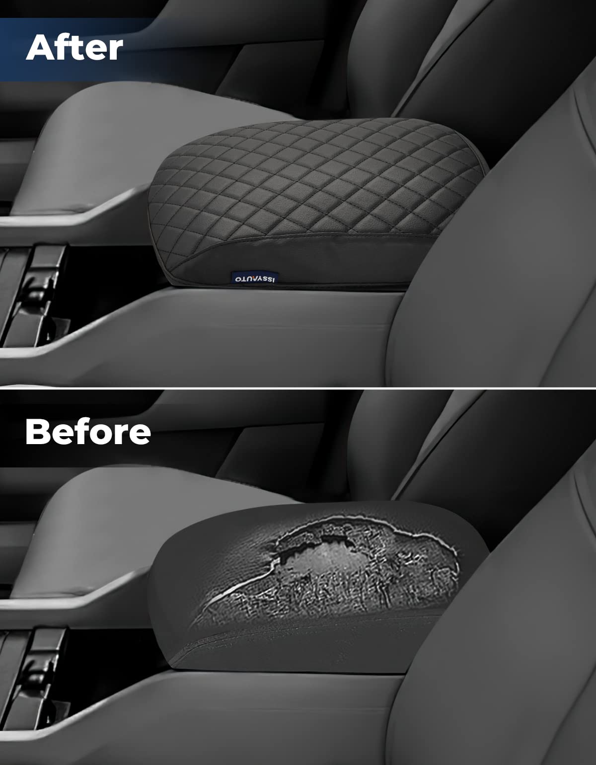 Organizador Asiento Coche 7 Usb Reposabrazos Central Universal Para Coche - Cuero Sintético Negro, Con Compartimento Y 7 Puertos USB De Carga Apoyabrazos Coche