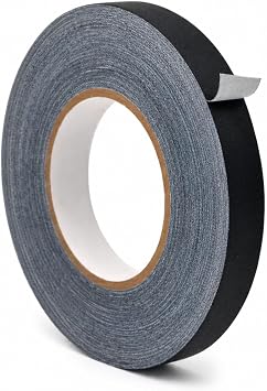 WOD Professional Grade Black Gaffer Tape - Made in USA - 1 in. x 50 yds. No Sticky Residue, Cables, Non Reflective, Hand Tearable, Photography, Filming Backdrop, Production
