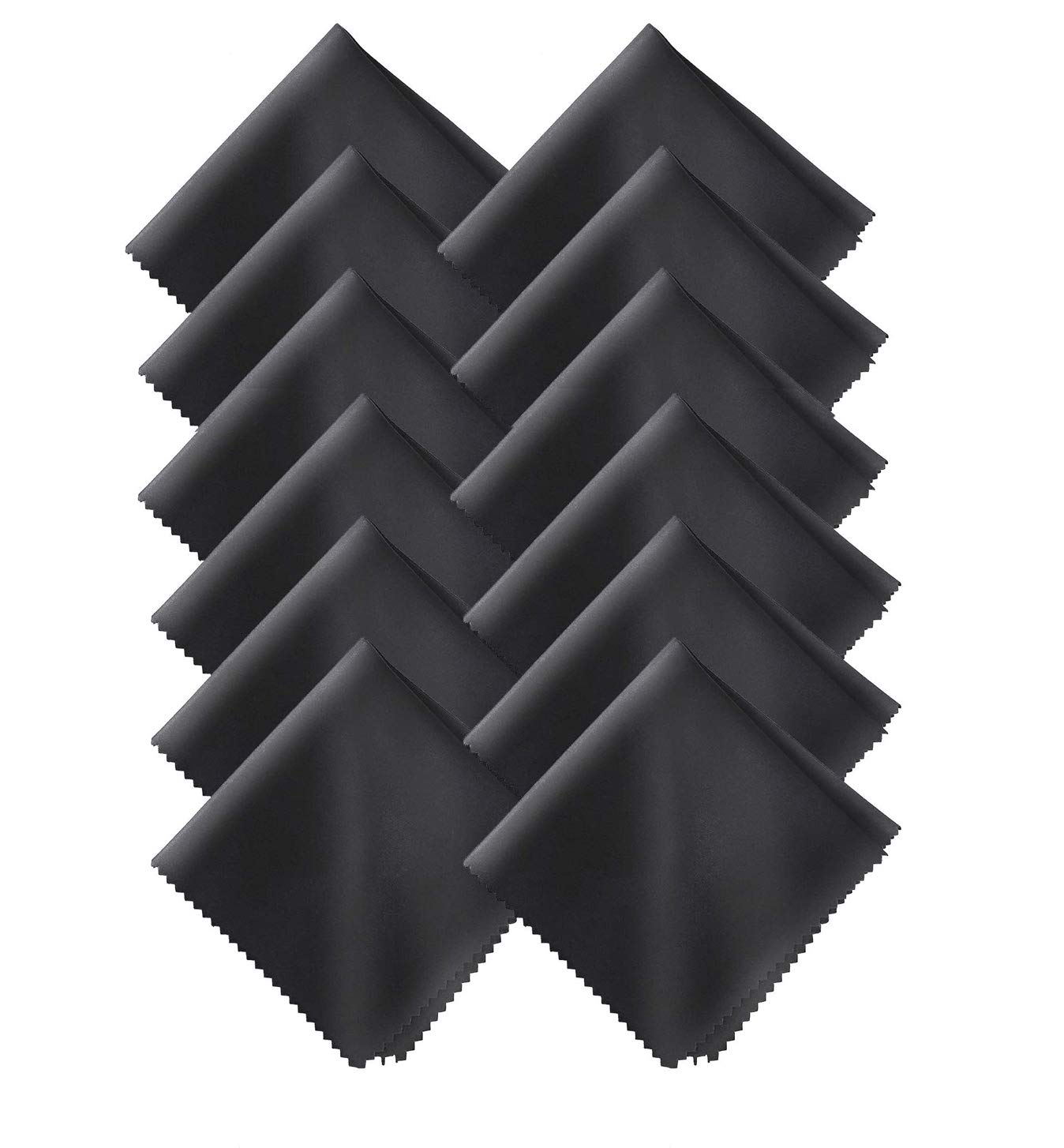 DELFINO Microfiber Cleaning Cloth, Glasses Cloth Cleaner 15x15cm for Cellphones Tablet Laptop Camera Lenses HD Screens LCD Screens, Lenses, Notebook, Spectacles 12pcs