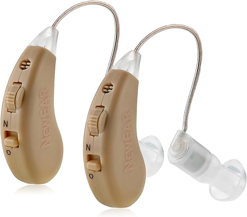 Juego de amplificadores auditivos con nueva tecnología digital, diseño casi invisible y base USB recargable, amplificador de sonido de par personal