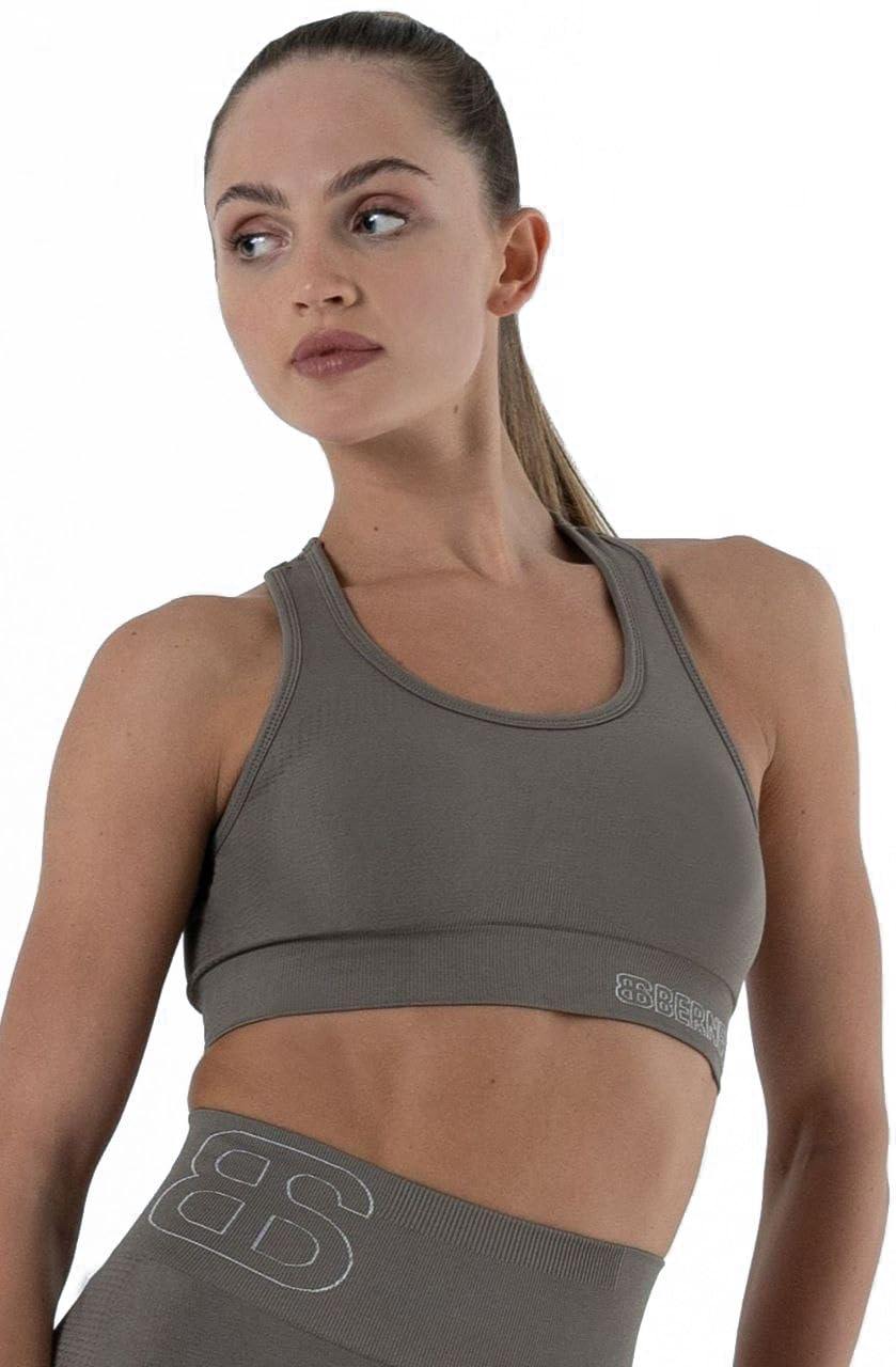 BernessiTurkiye Nylon High Support Sports Bra for Women Comfortable Ladies Bra Top for Yoga Workout Fitness Gym Running Exercise Dance Athletic