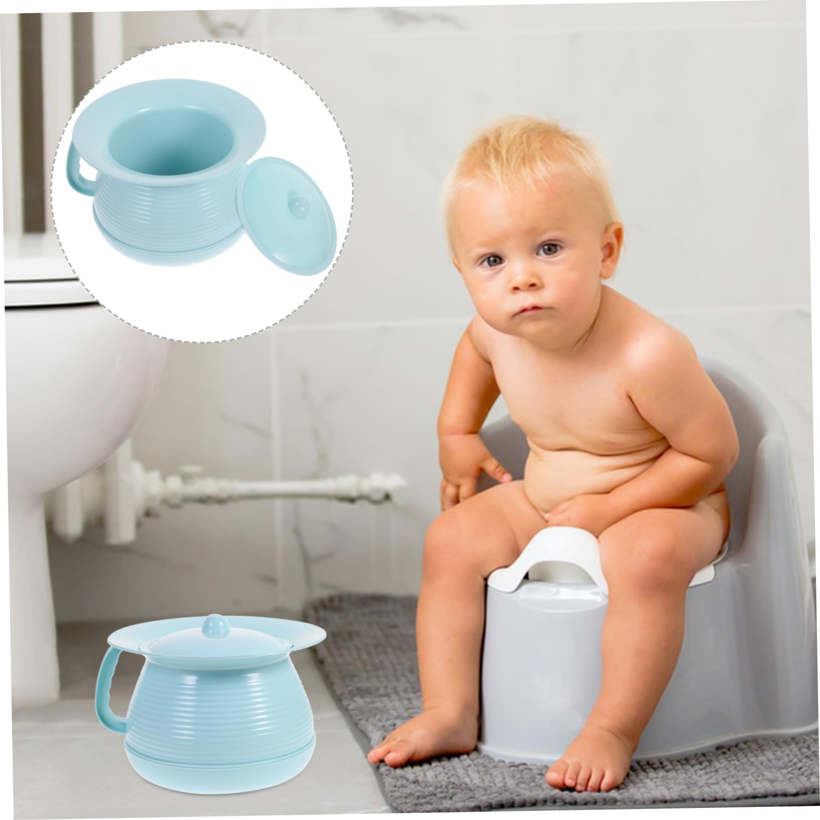 ORFOFE Children's Urinal Portable Potty for Kids Plastic Spittoon Easy Clean Home Camping