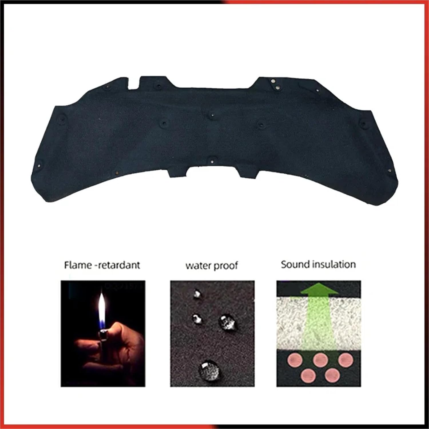 2016-2021 Heat Sound Insulation Cotton Pad Compatible For Nissan Qashqai J11 2016 2017 2018 2019 2020 2021 Accessories Soundproof Cover