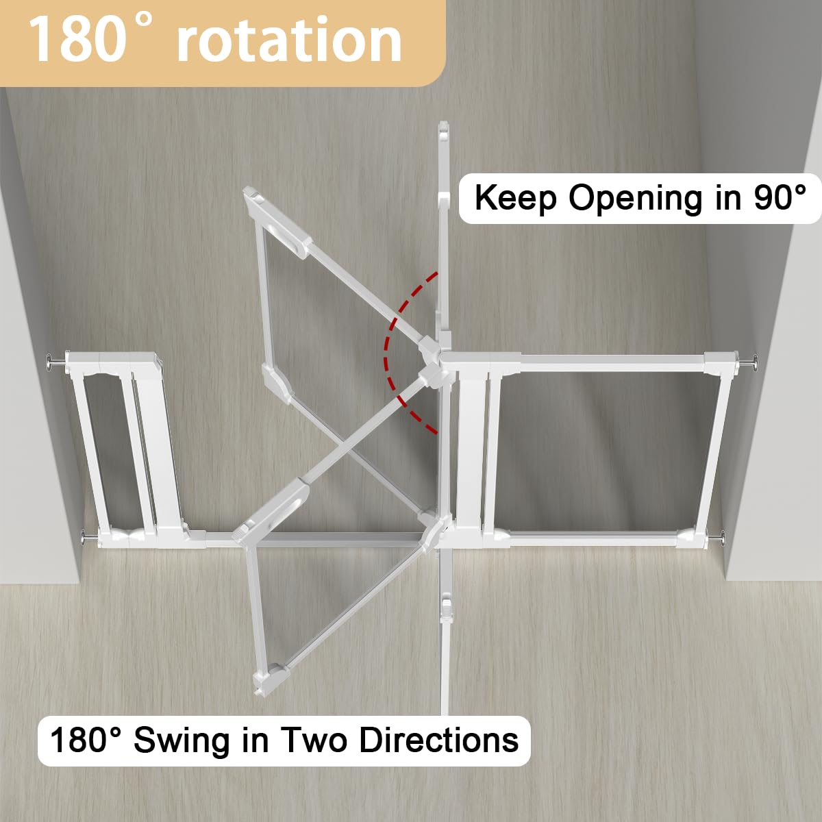 Xifamniy Puerta de escalera transparente para mascotas, puertas de escalera de 122 cm para puerta de escalera de bebé y niño, puertas de escalera para perros para Stufen und Gänge