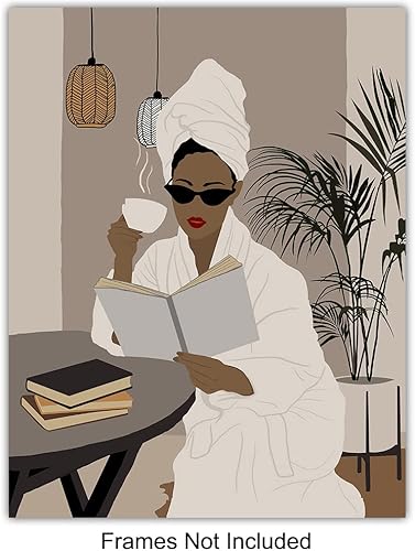 Miniatura 3 de Black Culture Bathroom Accessories LARGE 11x14 - Black African American Women Wall Art - Afro Wall Decor - Abstract Art - Minimalist Bathroom