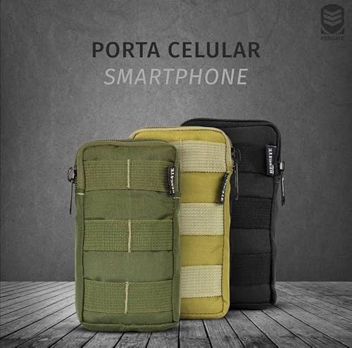 Porta Celular Smartphone Modular Colete/Cinto/Molle/Bolso (Coyote)