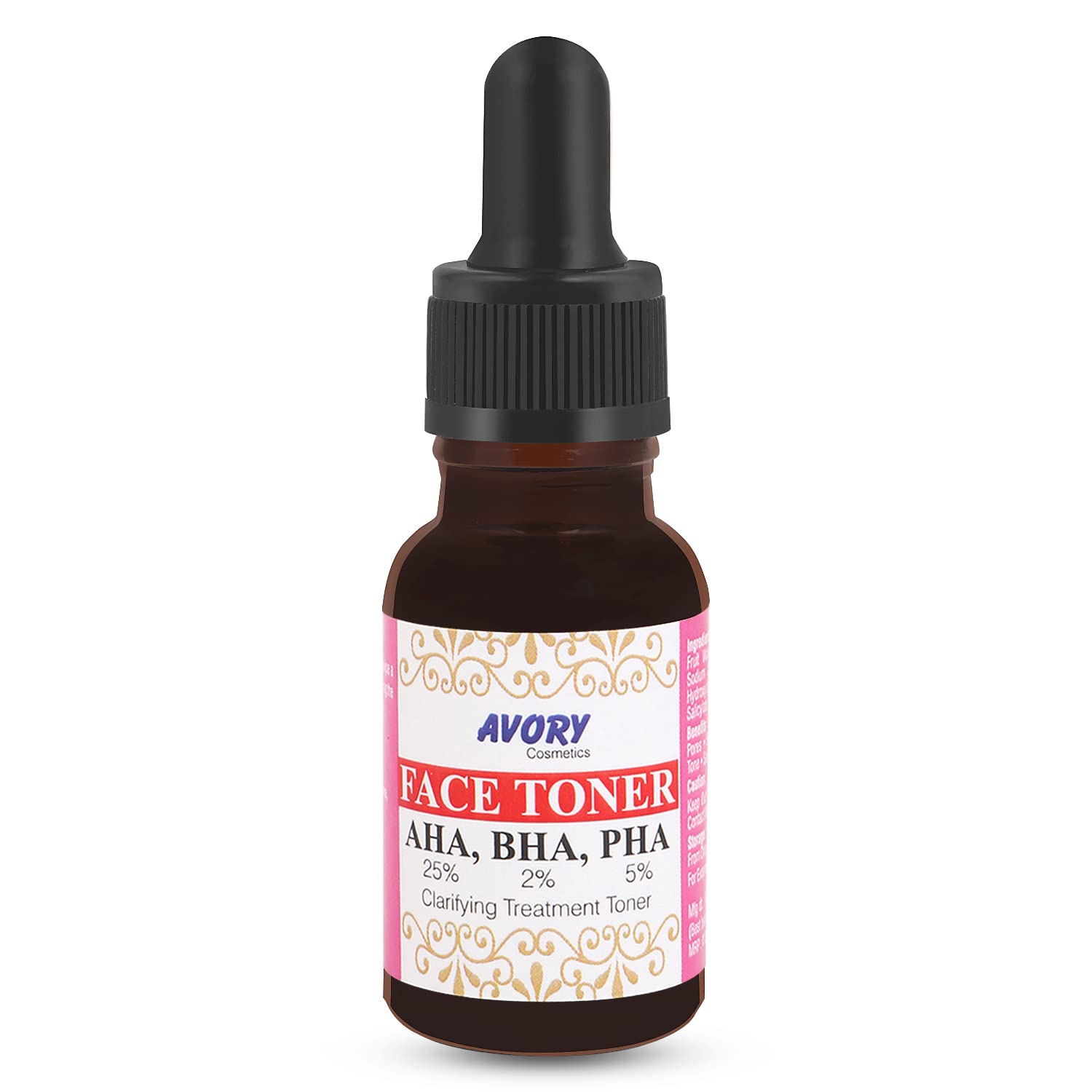 Avory AHA 25% + PHA 5% + BHA 2% Face serum, Peeling Solution for Glowing Skin, Smooth Texture & Pore Cleansing | Weekend Facial Exfoliant (with dropper)20 ml