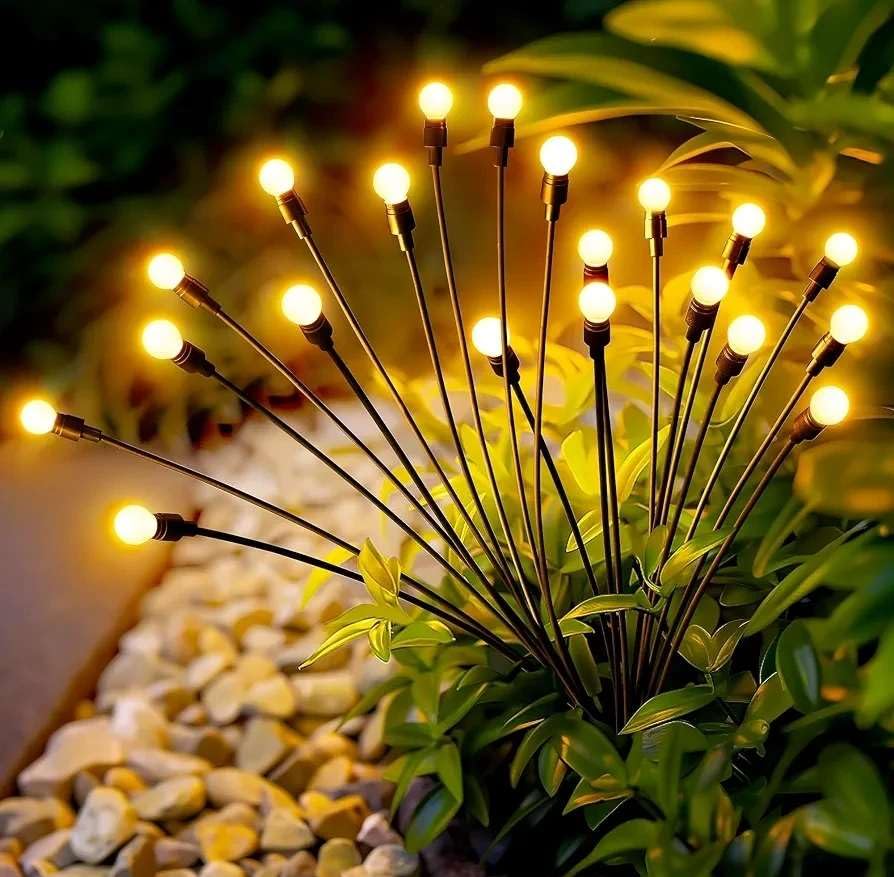 Solar Garden Lights for Outdoor Waterproof Firefly Lights |8 LEDs Solar Powered |LUDE Decorative Fire Fly Swaying Lights for Outside Plants, Trees,Lawn,Balcony,Pathway Decoration (B0CNK35DCC) Amazon Price History, Amazon Price Tracker