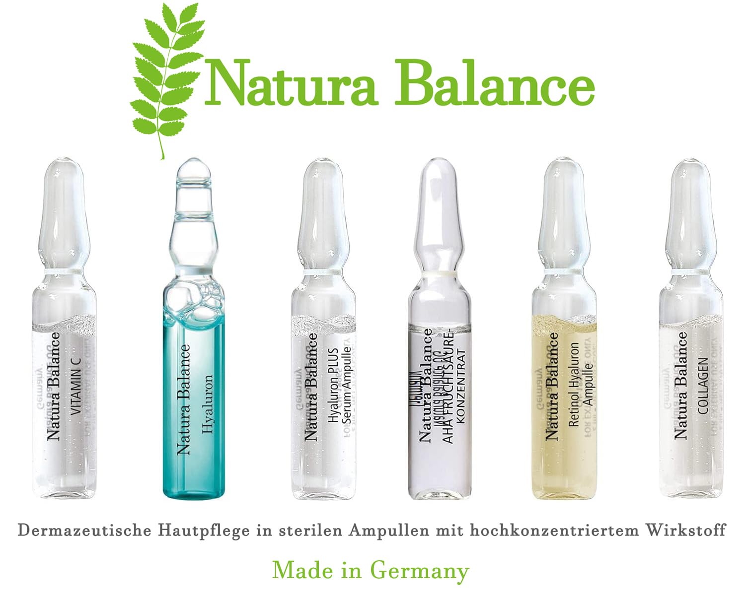 Hyaluron Ampullen 60 Stück a 2ml Serum Hyaluronsäure vegan Gesicht Anti Falten Made in Germany