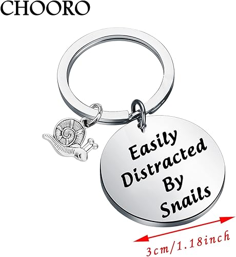 Miniatura 2 de CHOORO Caracol joyería ralentiza regalo amantes de caracol regalo fácilmente distraído por caracoles llavero