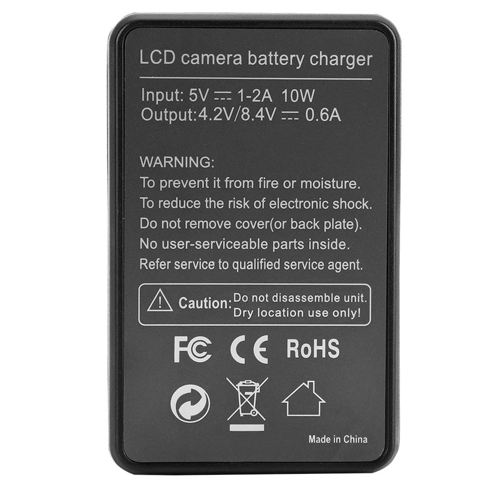 Ładowarka USB do Przenośnej ładowarki EN-EL14, Ładowarka EN-EL14 z Wyświetlaczem LCD do Aparatu D5100/D3100/D3200/D3300/Coolpix