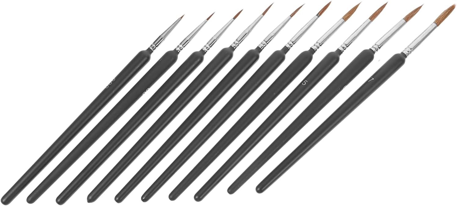 NUOBESTY 12 Pcs Langhao Hook Line Pen Paint Brush Miniature for