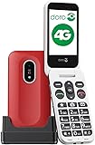 Doro Leva L20 Seniorenhandy, großes Display im Querformat – leistungsstarker HD-Sound – Kamera – Unterstützungstaste mit GPS-Ortung – Basic-Telefon ohne Internet (Rot & Weiß) Rot Leva L20 / Rouge