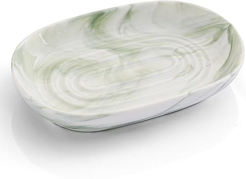 Miniatura 10 de Jabonera de cerámica, soporte para jabón de barra con patrón de mármol, elegante regalo de anfitriona, regalo de inauguración de la casa para el