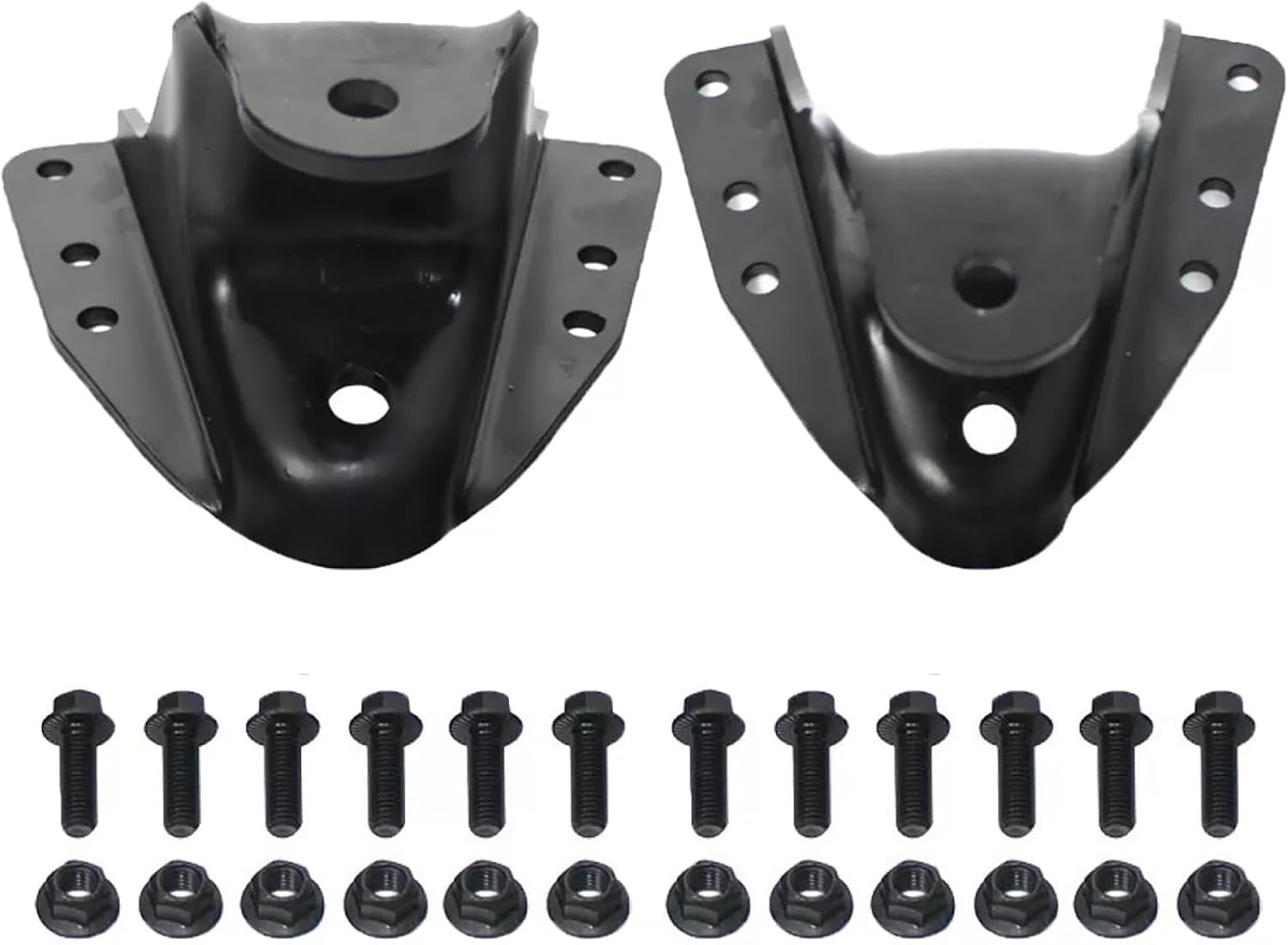 Rear Leaf Spring Forward Rearward Shackle Hanger Bracket Kit 722-013 722-101 Compatible with 1983 1984 1985-1997 Ford F250 F350 Truck