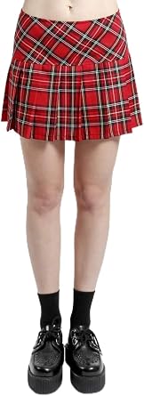 Tripp NYC Pleated Skirt [Red Plaid]