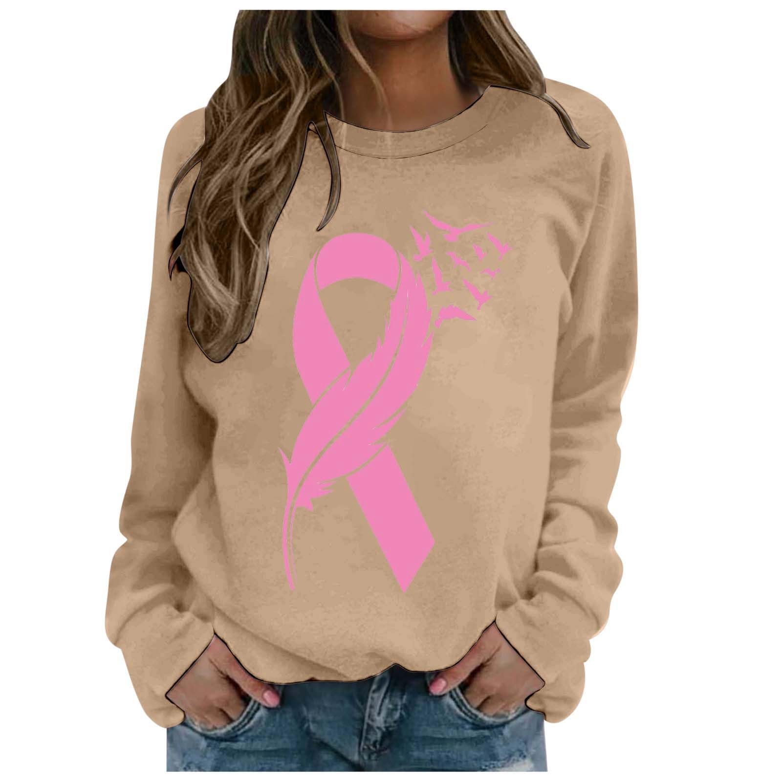 Sensibilisation cancer sein avec un sweat sans capuche confortable