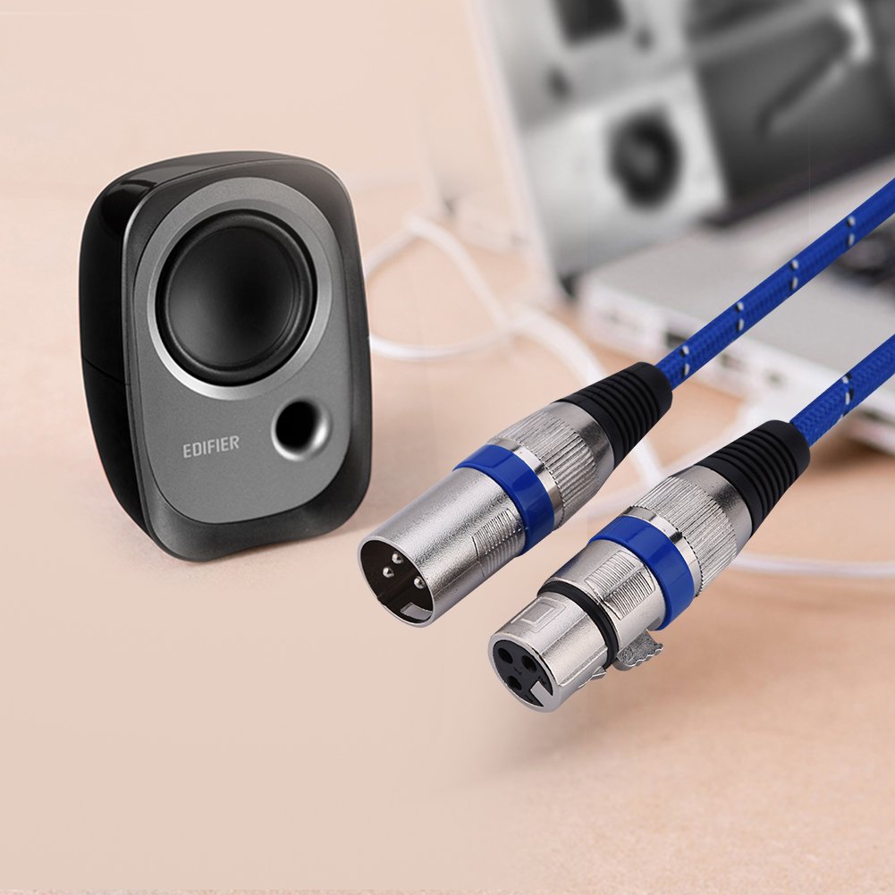 Zerone Cables XLR macho a hembra, micro Cable mini XLR Cable de audio de 3 pines Cable XLR balanceado/parche de micr¨®fono para amplificadores Micr¨®fonos Mezclador[20m]