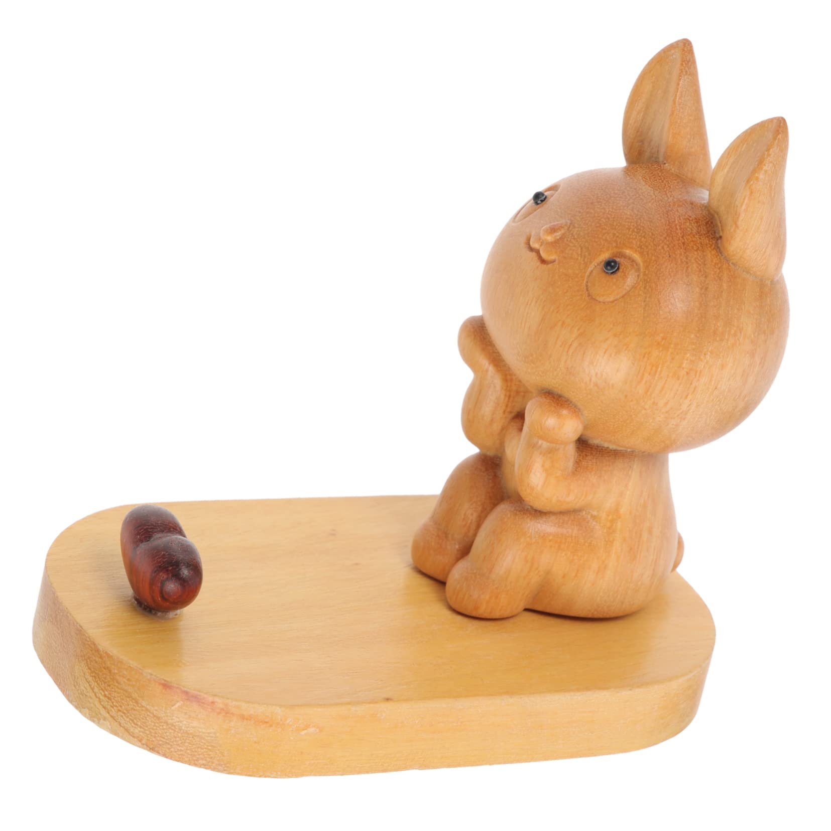 YARNOW 3pièces Support De Téléphone Bois Forme De Lapin Porte Téléphone De Bureau Accessoire Décoratif pour Smartphone Support Stable Et Mignon