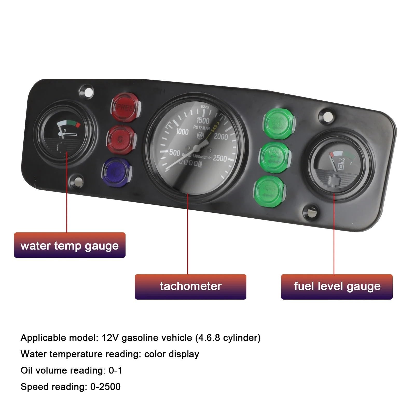 Cyfrowy miernik Pasuje do kompletnego panelu wskaźników licznika ciągników uniwersalny/długi 650-951610003 w 1 zestawie kompletny panel Ekran LCD deski rozdzielczej samochodu