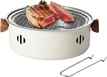 Divik Portable Charcoal Grill Fire Pit Barbecue Grill Outdoor Cooking BBQ Grill Tea Maker, Water Boiler Barbecue Grill for Picnic/Travel/Camping/Bonfire (1Pcs)