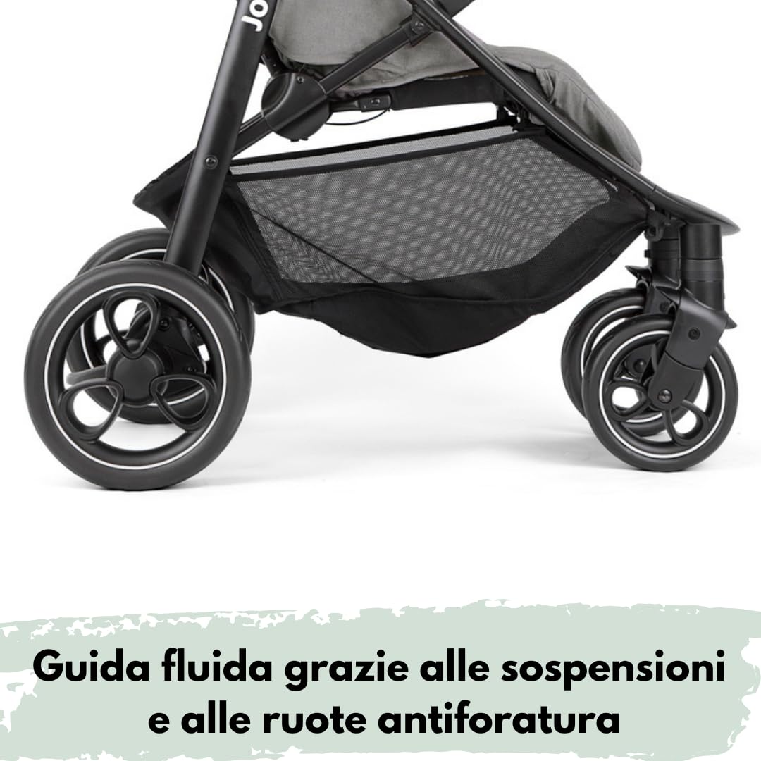 Joie Litetrax Passeggino Compatto 22 kg Chiusura Una Mano, Pebble