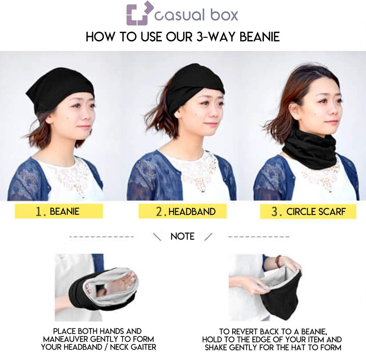 CHARM Mens Organic Cotton Neck Gaiter - Headband Beanie Chemo Hat Hairband Ear Warmer - Image 7