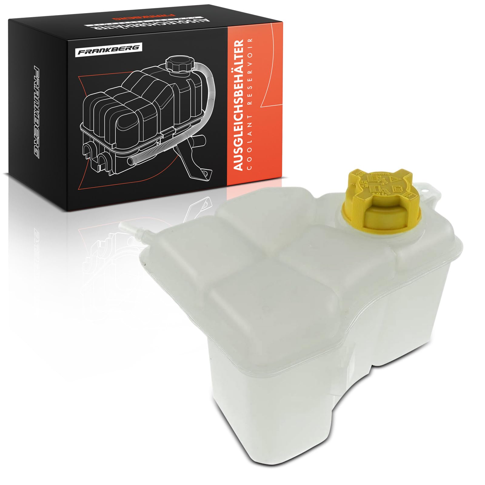 Frankberg Depósito de compensación Refrigerante Compatible con 2 DY 1.4 Fiesta V JD JH 1.4 16V Fiesta V JD JH 1.25 16V Fusion JU 1.4 2 DY 1.2 Replace# 2S6H8K218AF