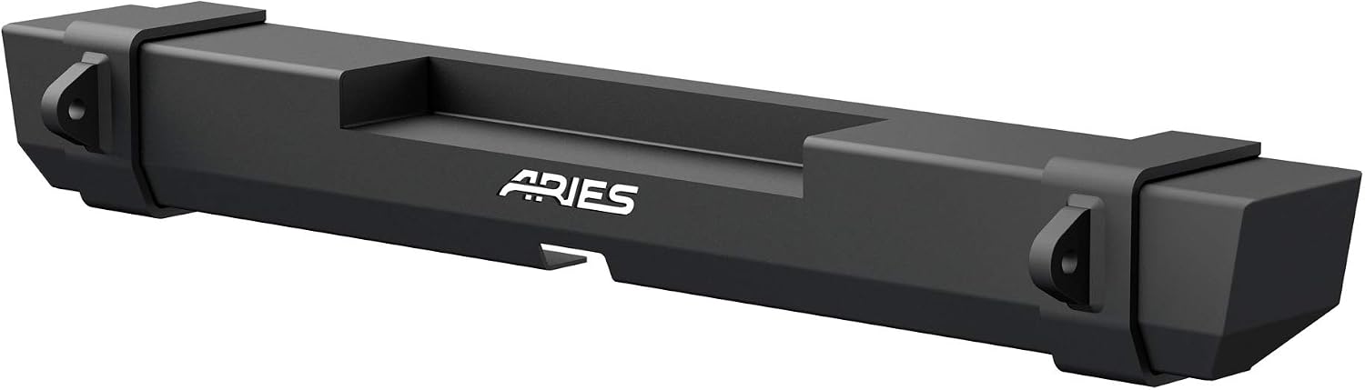 ARIES 2157000 TrailCrusher Black Steel Jeep Wrangler JK Rear Bumper, 12,500 lbs Shackle Rating